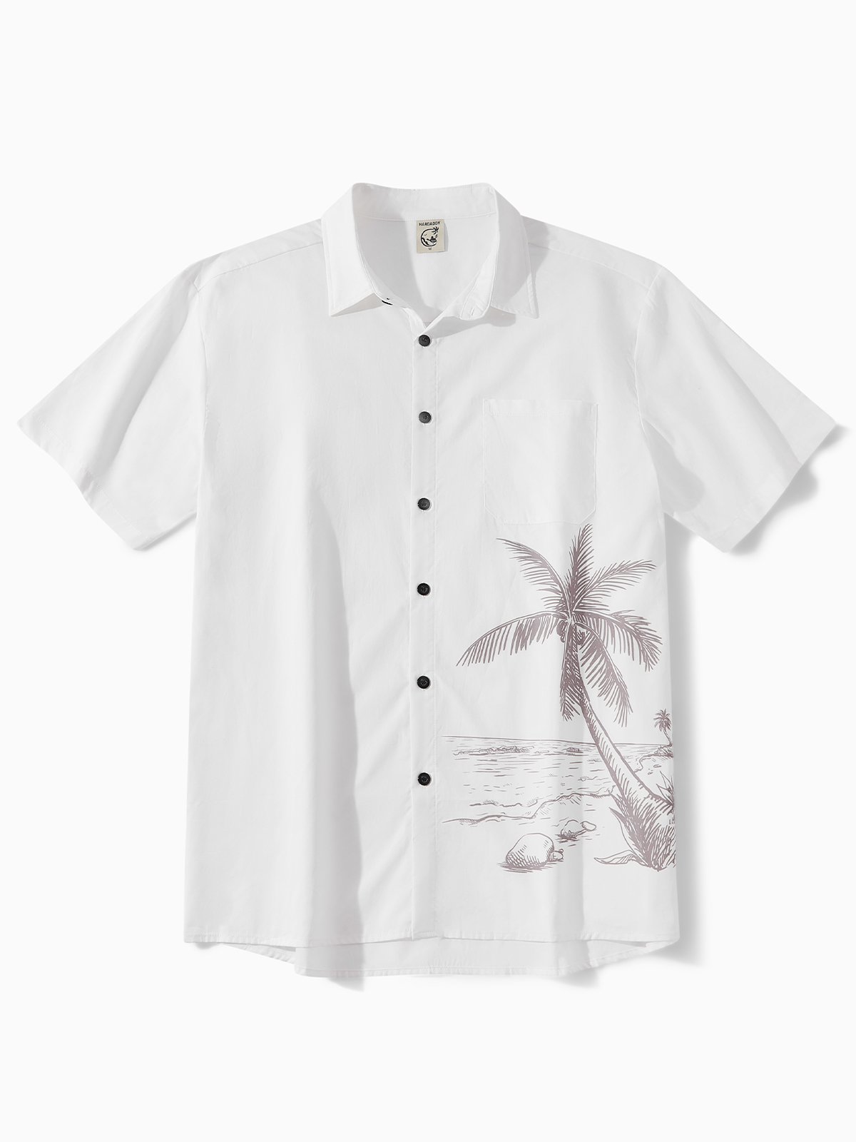 Hardaddy® Cotton Coconut Tree Chest Pocket Resort Shirt