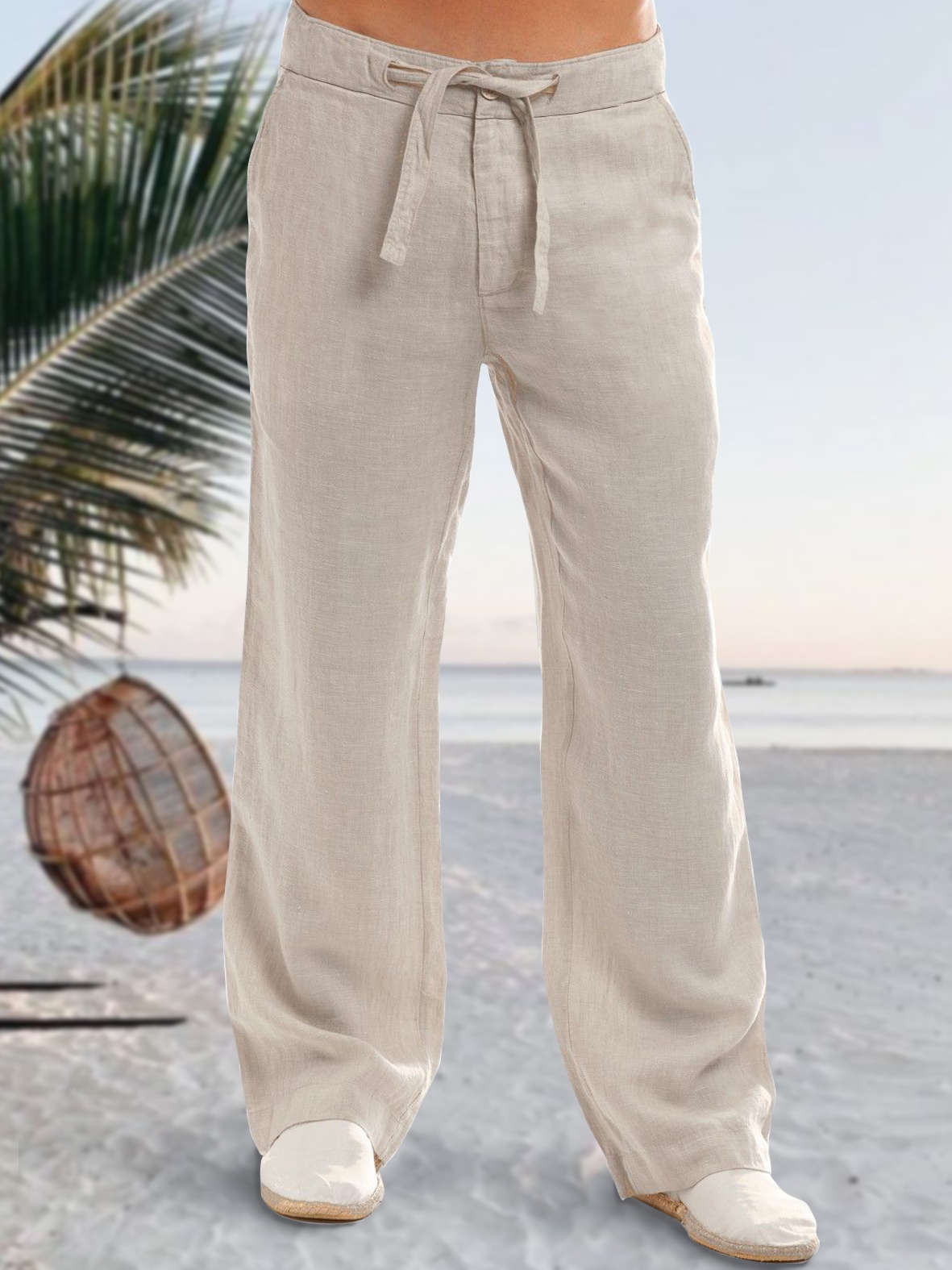 Men's Cotton Linen Casual Trousers