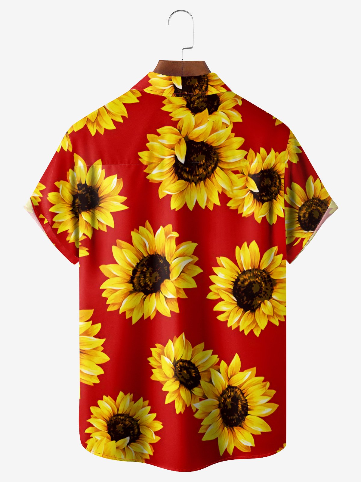 Sunflower Chest Pocket Short Sleeve Hawaiian Shirt