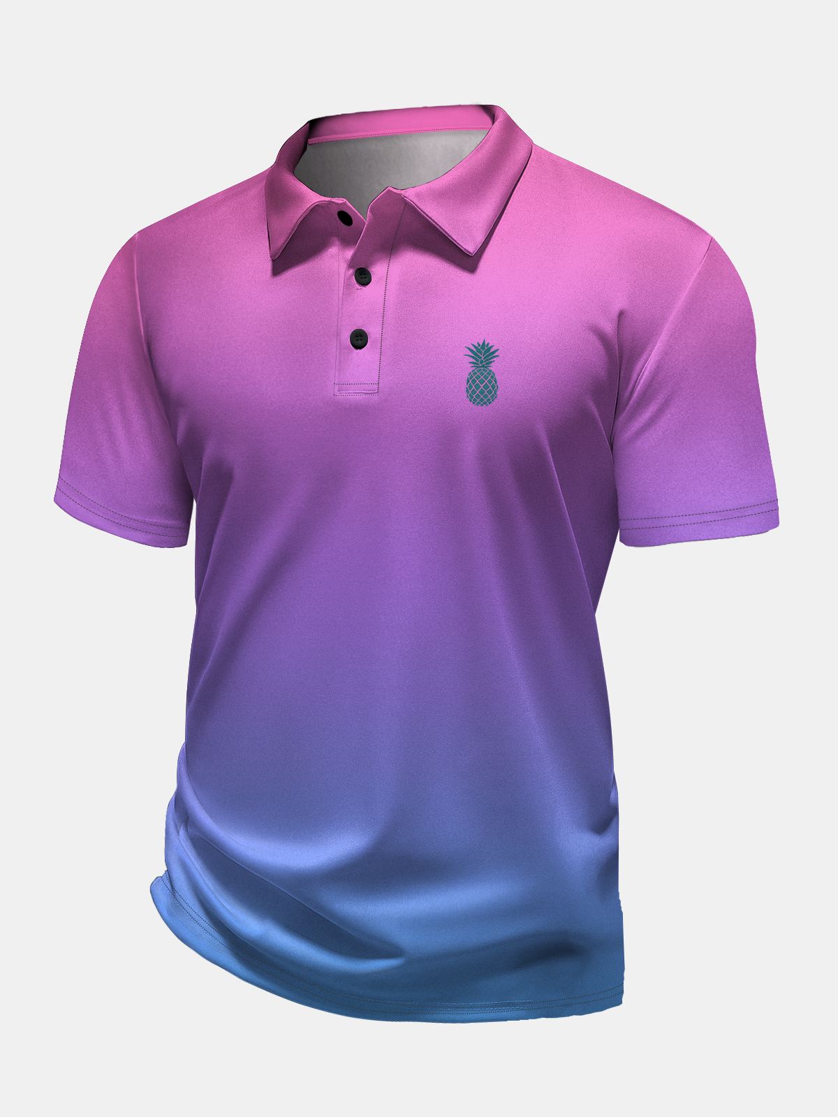 Hardaddy Moisture-wicking Ombre Pineapple Golf Polo Shirt