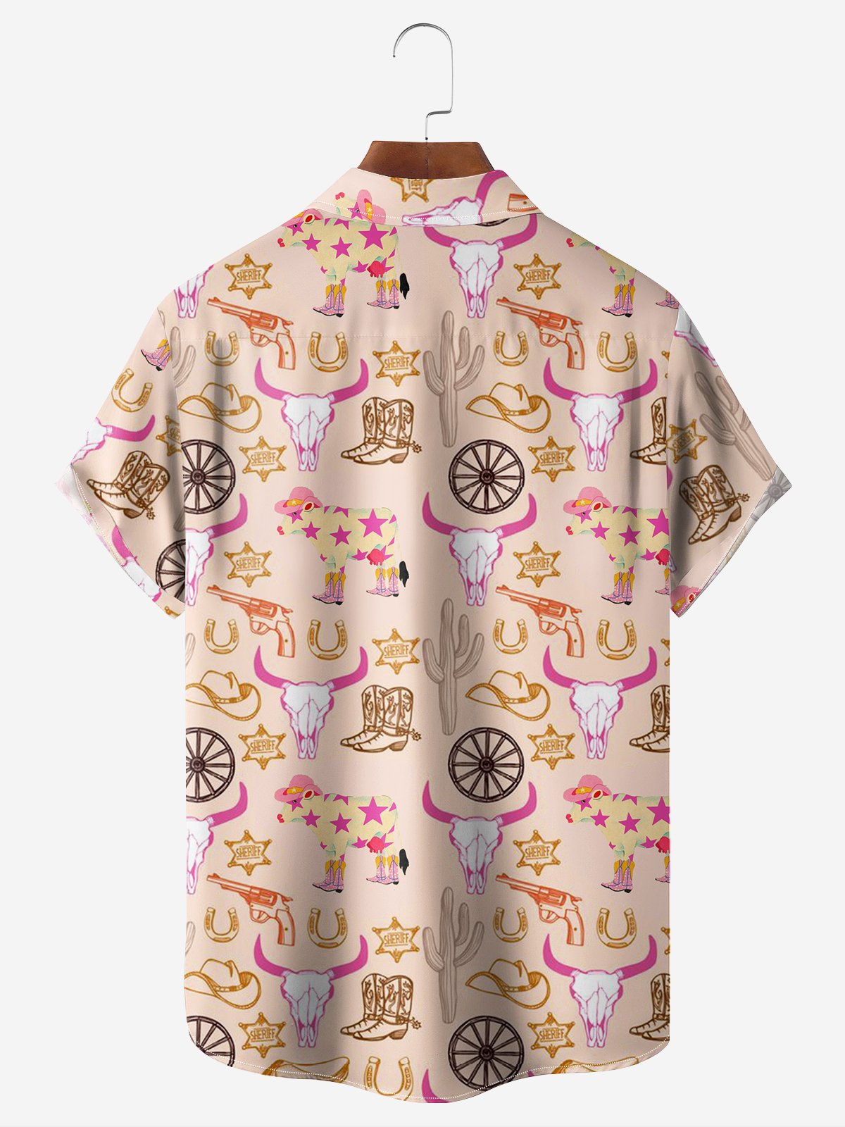 Vintage Cow Cactus Hawaiian Shirt By Andreea Dumuta