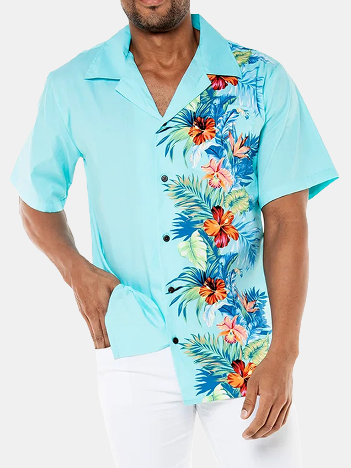 Hardaddy Cotton Tropical Floral Aloha Shirt