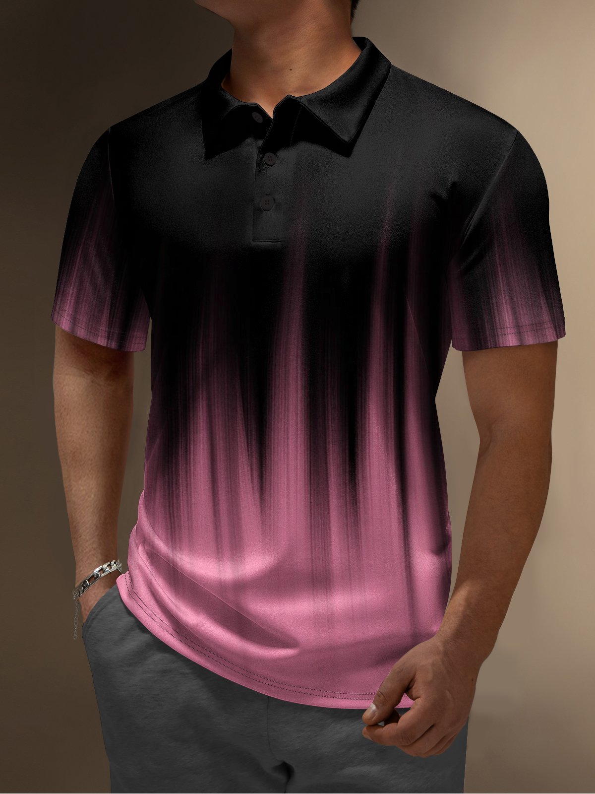 Hardaddy Moisture Wicking Golf Polo 3D Gradient Abstract Geometric