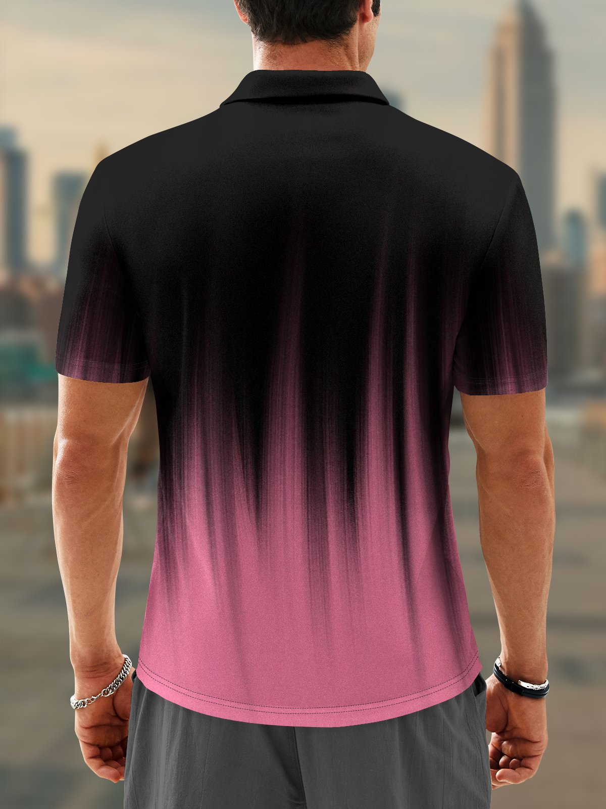 Hardaddy Moisture Wicking Golf Polo 3D Gradient Abstract Geometric