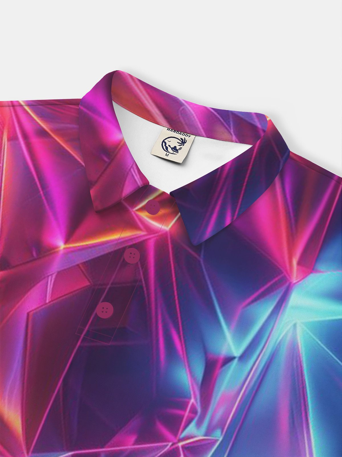 Moisture Wicking Golf Polo 3D Gradient Color Abstract Geometry