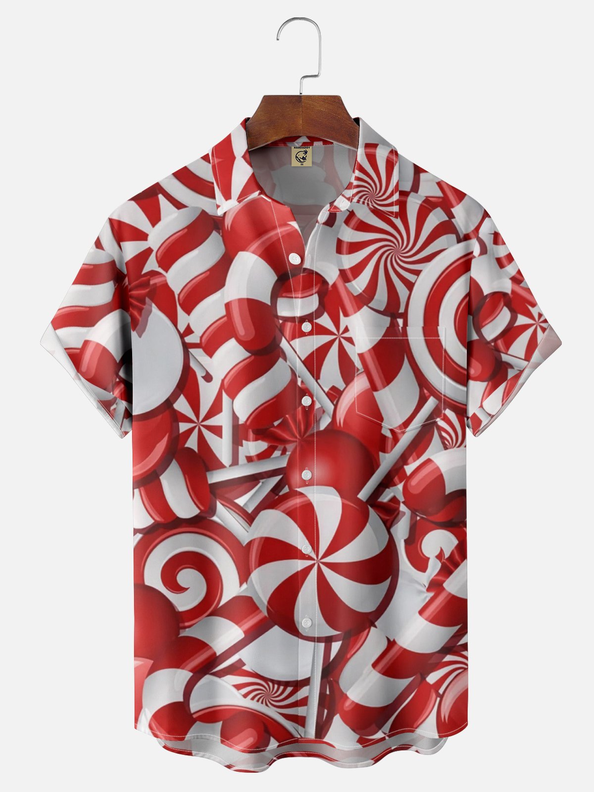 Moisture Wicking Christmas Candy Hawaiian Shirt