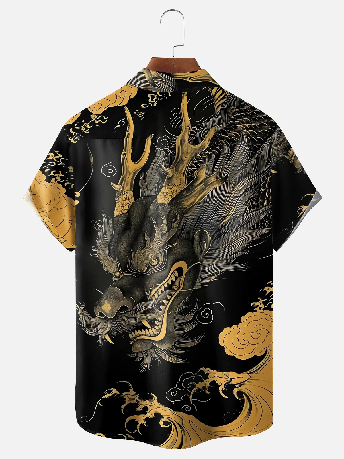 Moisture-wicking Dragon Chest Pocket Casual Shirt