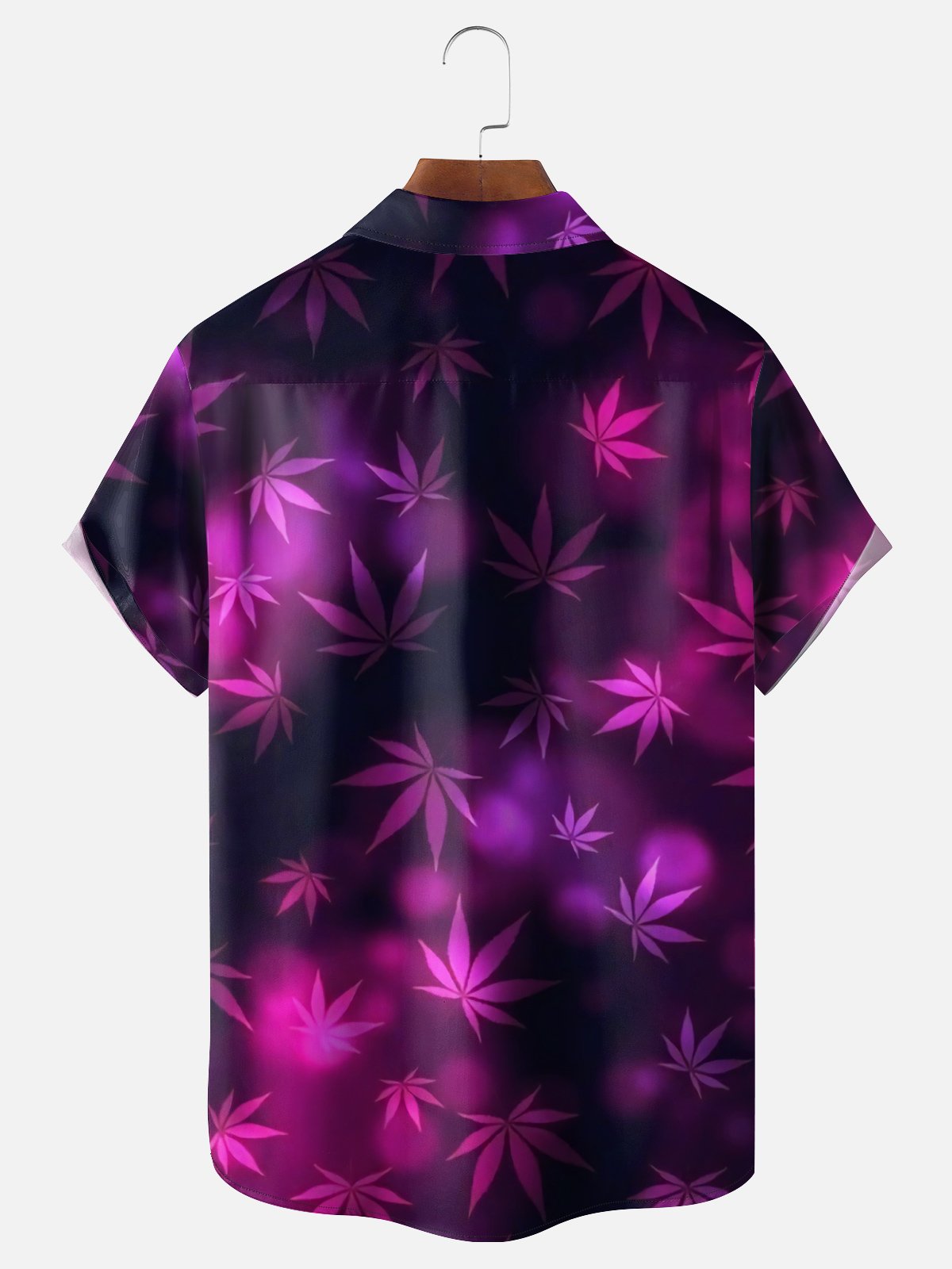 Moisture-wicking Weed Chest Pocket Hawaiian Shirt