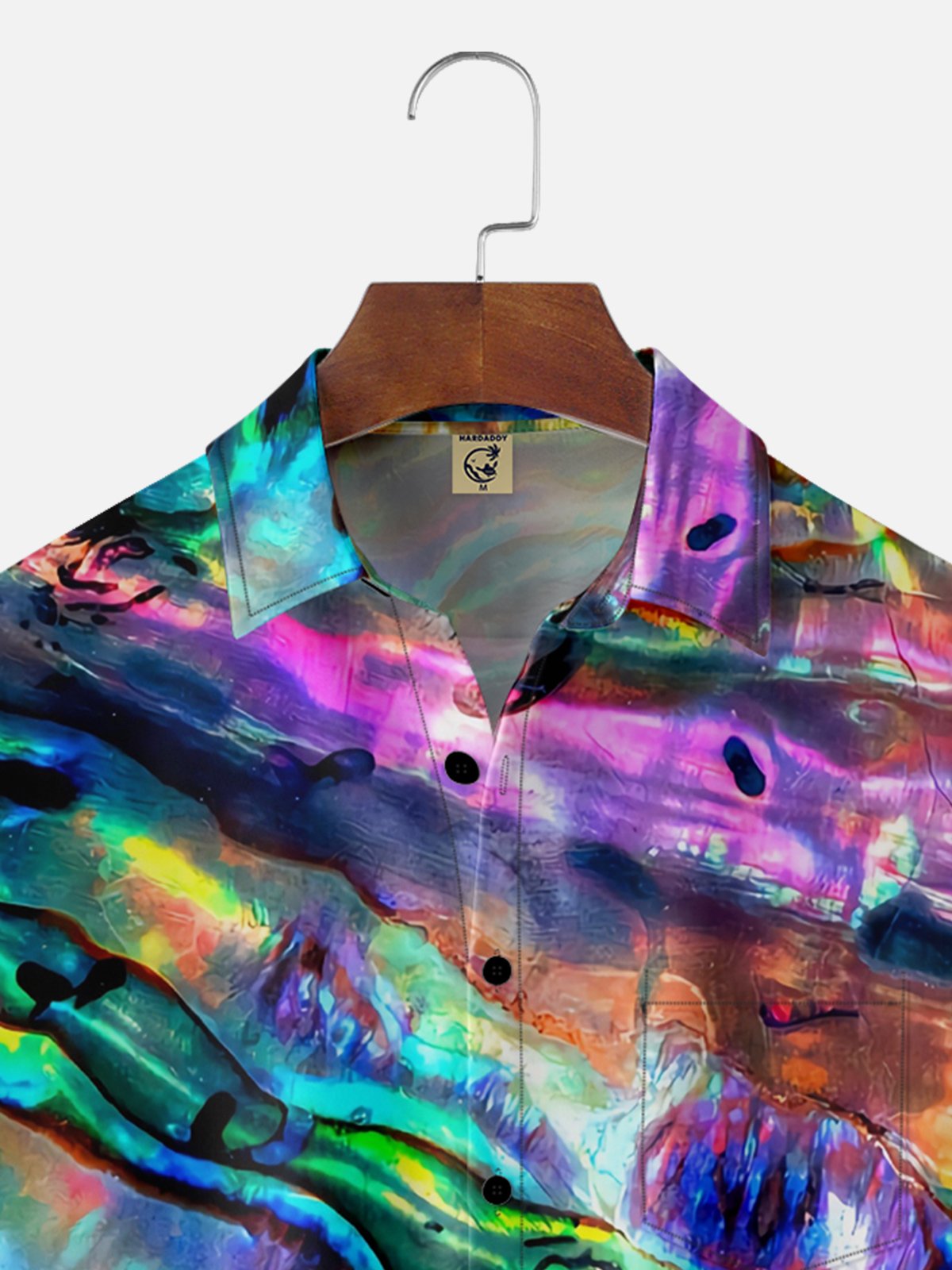 Moisture-wicking Gradient Color Chest Pocket Casual Shirt