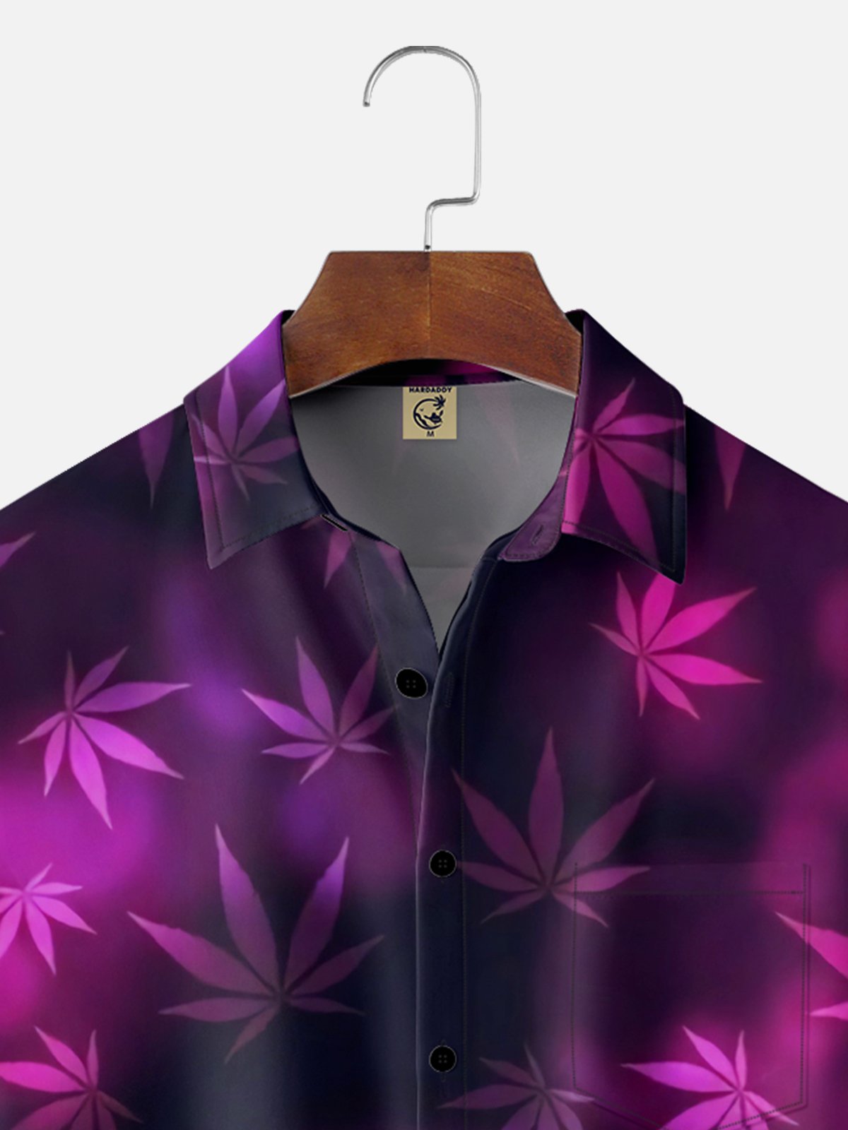 Moisture-wicking Weed Chest Pocket Hawaiian Shirt