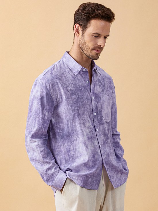 Hardaddy Cotton Chest Pocket Long Sleeve Casual Shirt