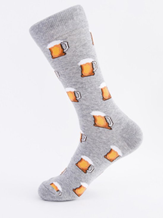 Fun Burger Beer High Stretch Socks