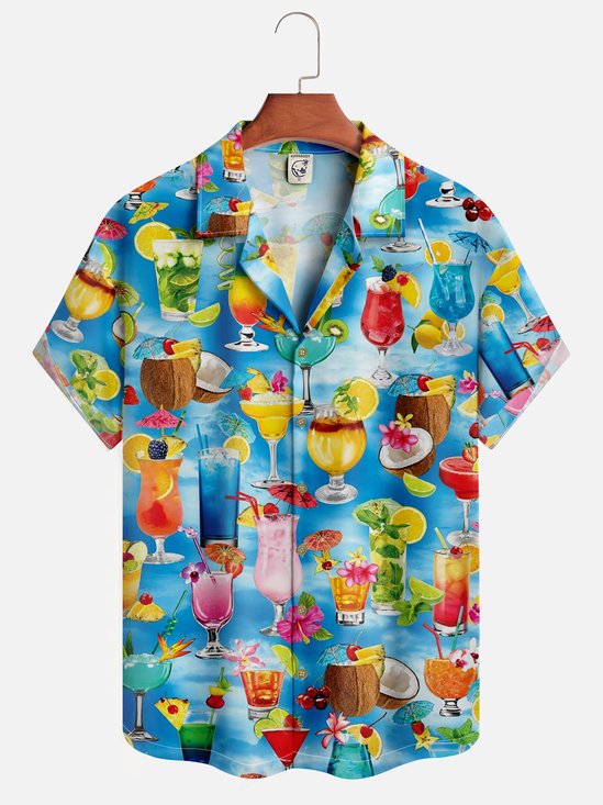 Moisture-wicking Cocktail Aloha Shirt