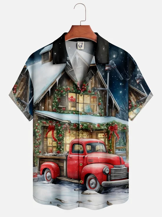 Moisture-wicking Christmas Car Aloha Shirt