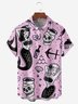 Hardaddy Moisture-wicking Mermaid Tattoo Chest Pocket Hawaiian Shirt