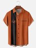 Men's Halloween Pumpkin Print Casual Breathable Short Sleeve Shirt