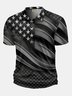 Moisture Wicking Golf Polo 3D Gradient Abstract American Flag