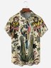 Tall Size Moisture-wicking Alligator Beauty Chest Pocket Hawaiian Shirt