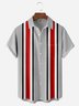 Tall Size Moisture-wicking Color-block Chest Pocket Bowling Shirt