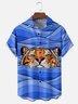 Moisture-wicking Tiger Chest Pocket Hawaiian Shirt