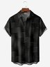 Tall Size Moisture-wicking Gradient Geomatric Chest Pocket Casual Shirt