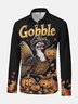 Thanksgiving Gobble Turkey Regular Fit Long Sleeve Holiday Dress Shirt